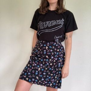 Vintage high waisted floral skirt